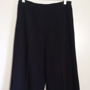 Commense black cropped wide leg pants women size medium NWT